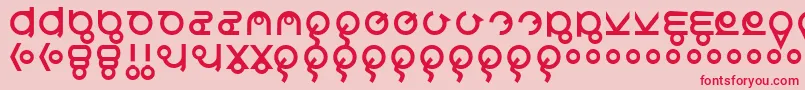 Fonte Roswreck – fontes vermelhas em um fundo rosa