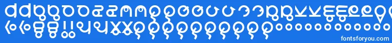Roswreck-Schriftart – Weiße Schriften auf blauem Hintergrund