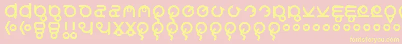 Roswreck Font – Yellow Fonts on Pink Background