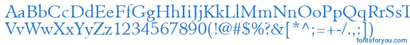 ClericLightSsiLight-Schriftart – Blaue Schriften