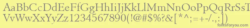ClericLightSsiLight Font – Gray Fonts on Yellow Background