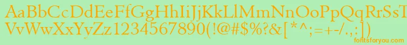 ClericLightSsiLight Font – Orange Fonts on Green Background