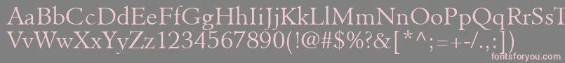 ClericLightSsiLight Font – Pink Fonts on Gray Background