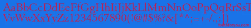 ClericLightSsiLight Font – Red Fonts on Blue Background