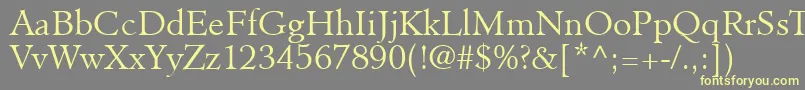 ClericLightSsiLight Font – Yellow Fonts on Gray Background