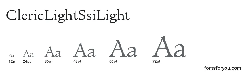 ClericLightSsiLight Font Sizes
