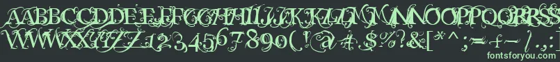 Macabra Font – Green Fonts on Black Background