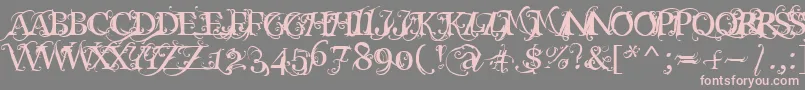 Macabra Font – Pink Fonts on Gray Background