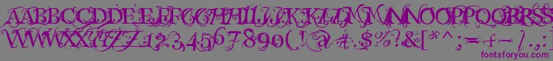 Macabra Font – Purple Fonts on Gray Background