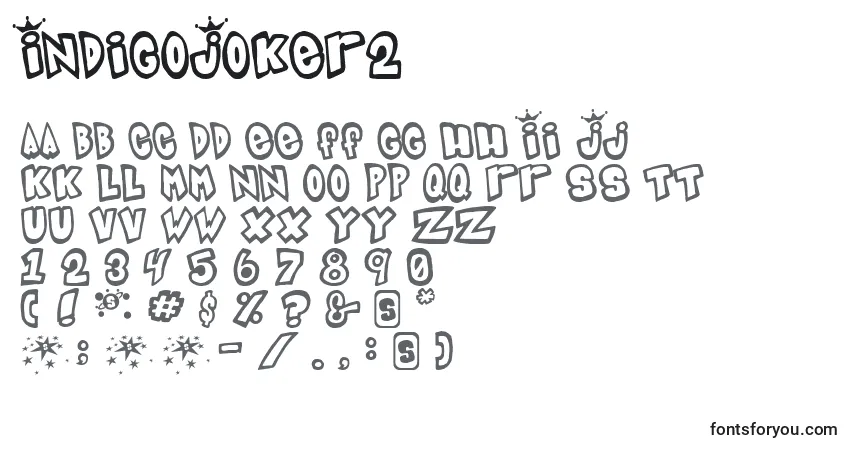 Шрифт IndigoJoker2 – алфавит, цифры, специальные символы