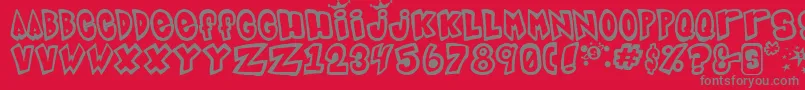 IndigoJoker2 Font – Gray Fonts on Red Background