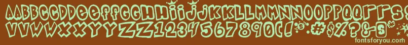 IndigoJoker2 Font – Green Fonts on Brown Background