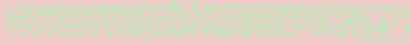 IndigoJoker2 Font – Green Fonts on Pink Background