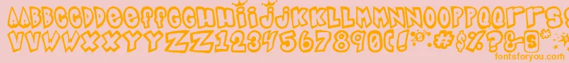 IndigoJoker2 Font – Orange Fonts on Pink Background