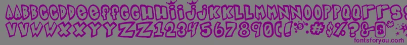 IndigoJoker2 Font – Purple Fonts on Gray Background