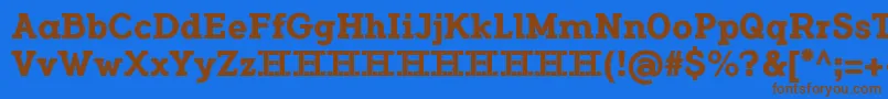 Шрифт FlamanteCairoBold – коричневые шрифты на синем фоне