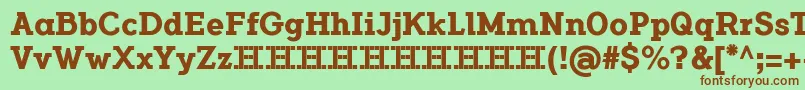 FlamanteCairoBold Font – Brown Fonts on Green Background