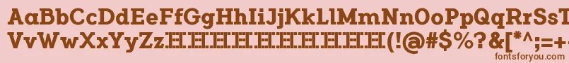FlamanteCairoBold Font – Brown Fonts on Pink Background