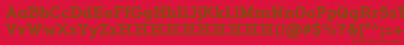 FlamanteCairoBold Font – Brown Fonts on Red Background
