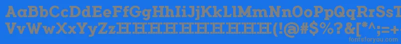 FlamanteCairoBold Font – Gray Fonts on Blue Background