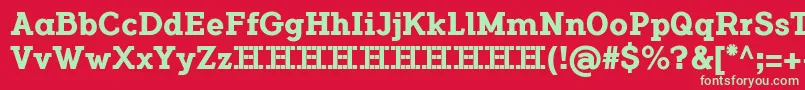 FlamanteCairoBold Font – Green Fonts on Red Background