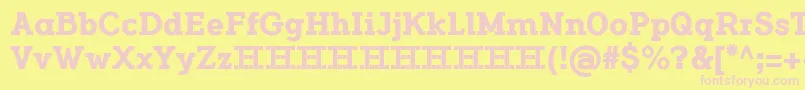 FlamanteCairoBold Font – Pink Fonts on Yellow Background