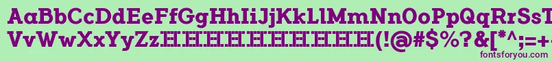 FlamanteCairoBold Font – Purple Fonts on Green Background