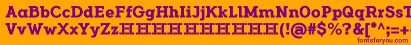 FlamanteCairoBold Font – Purple Fonts on Orange Background