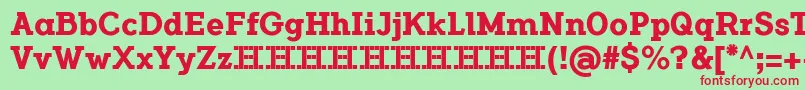 FlamanteCairoBold Font – Red Fonts on Green Background