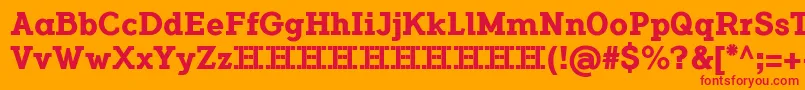FlamanteCairoBold Font – Red Fonts on Orange Background