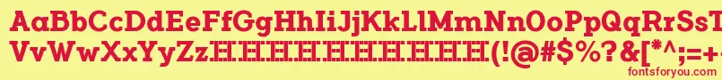 FlamanteCairoBold Font – Red Fonts on Yellow Background