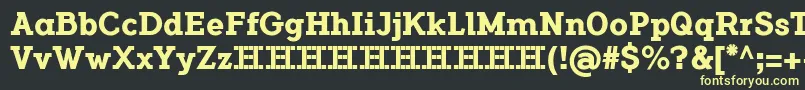 FlamanteCairoBold Font – Yellow Fonts on Black Background