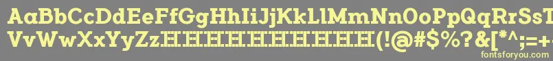 FlamanteCairoBold Font – Yellow Fonts on Gray Background