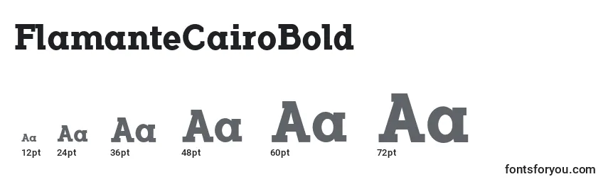 FlamanteCairoBold Font Sizes