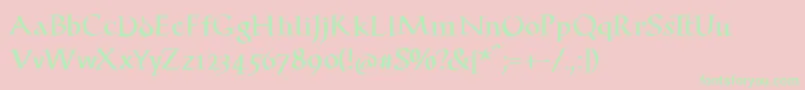 Mwakomia Font – Green Fonts on Pink Background