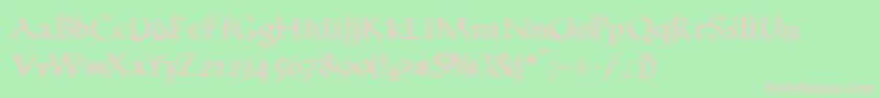 Mwakomia Font – Pink Fonts on Green Background