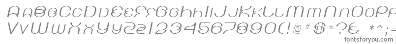 Kickingl-fontti – harmaat kirjasimet valkoisella taustalla