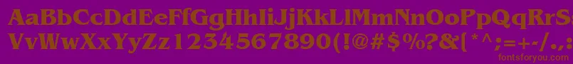 BenguiatRusBold Font – Brown Fonts on Purple Background