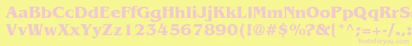 BenguiatRusBold Font – Pink Fonts on Yellow Background