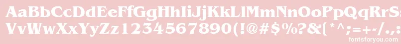 BenguiatRusBold Font – White Fonts on Pink Background