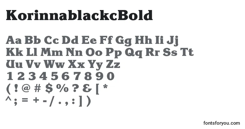 KorinnablackcBold Font – alphabet, numbers, special characters