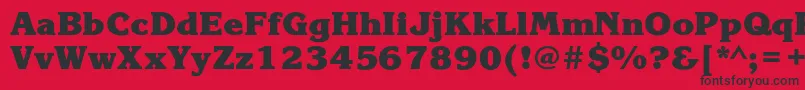 KorinnablackcBold Font – Black Fonts on Red Background