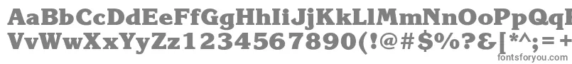 フォントKorinnablackcBold – 白い背景に灰色の文字