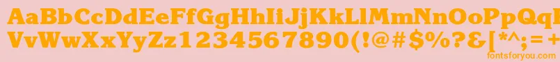 KorinnablackcBold Font – Orange Fonts on Pink Background