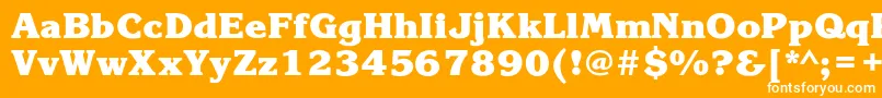 フォントKorinnablackcBold – オレンジの背景に白い文字