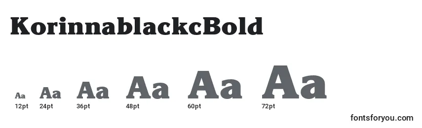 KorinnablackcBold font sizes