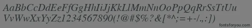 TimesCeItalic Font – Black Fonts on Gray Background