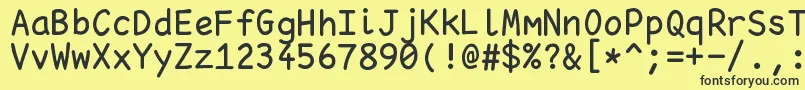 Pointfree Font – Black Fonts on Yellow Background