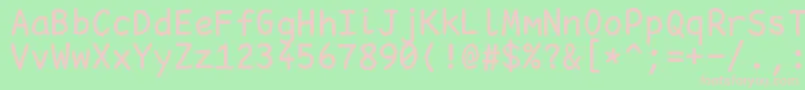 Pointfree Font – Pink Fonts on Green Background