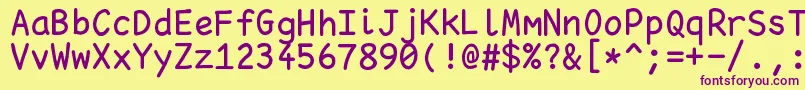 Pointfree Font – Purple Fonts on Yellow Background